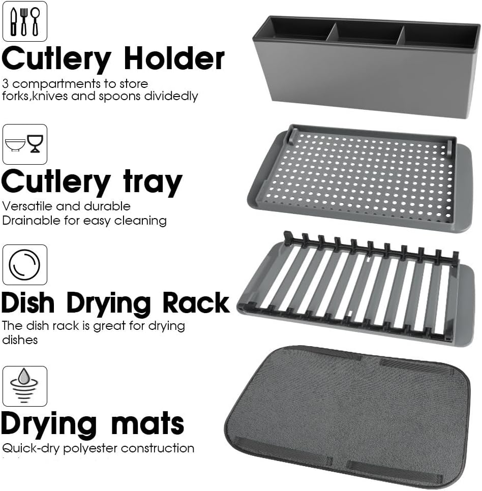 Multifunctional Folding Dish Drying Rack