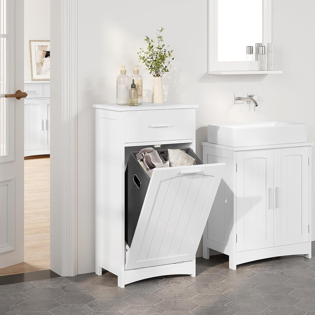EUGAD Cabinet with Laundry Basket