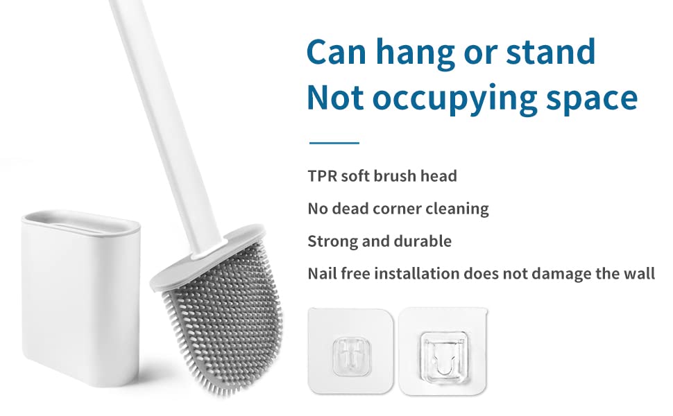 Epic Silicone Toilet Brush with Holder