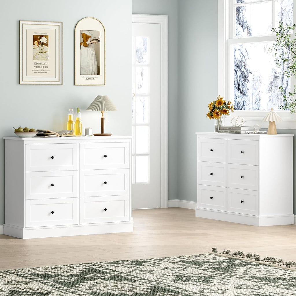 Bedroom Dresser Storage Cabinet with 6 Drawers