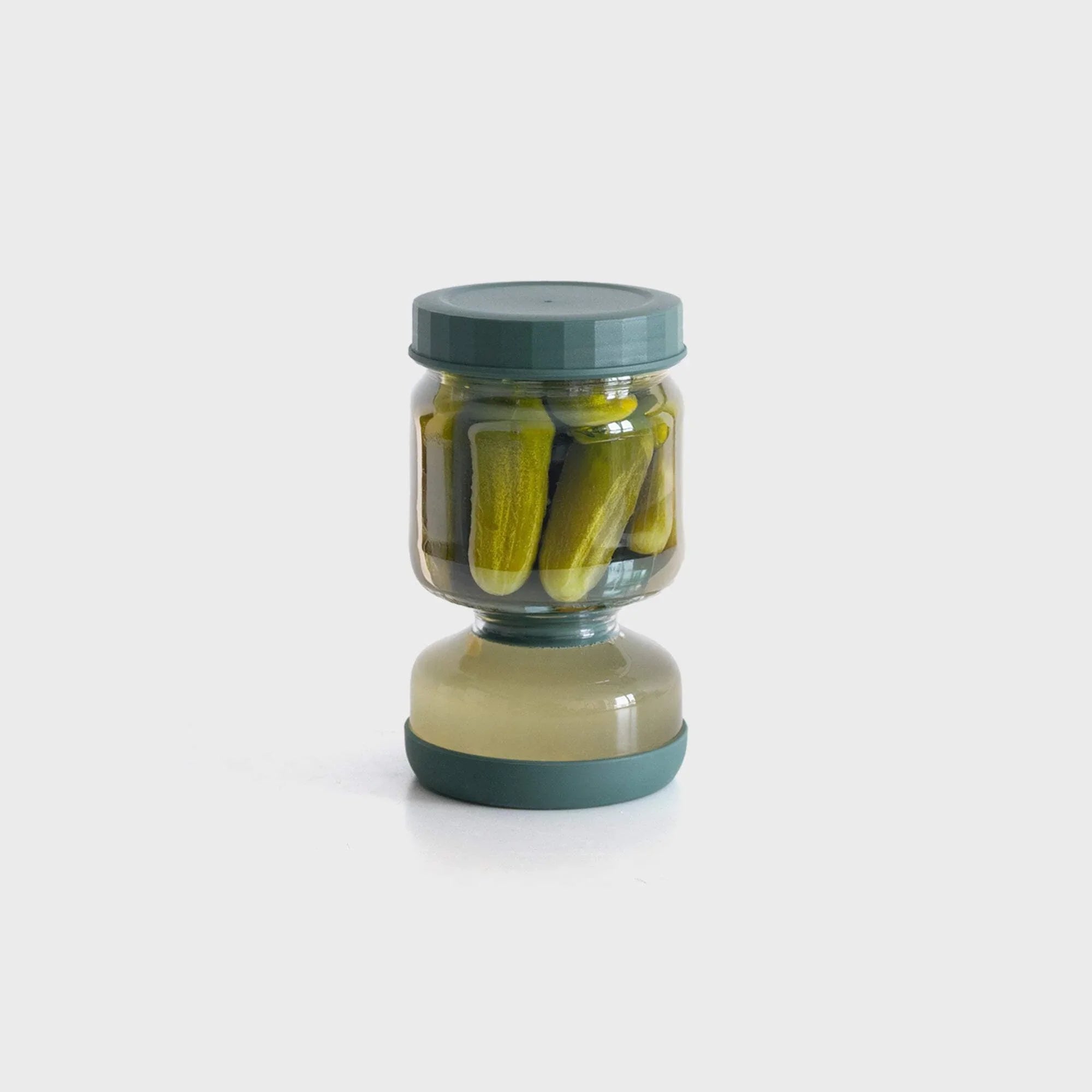 Flip-Over Glass Pickle Jar