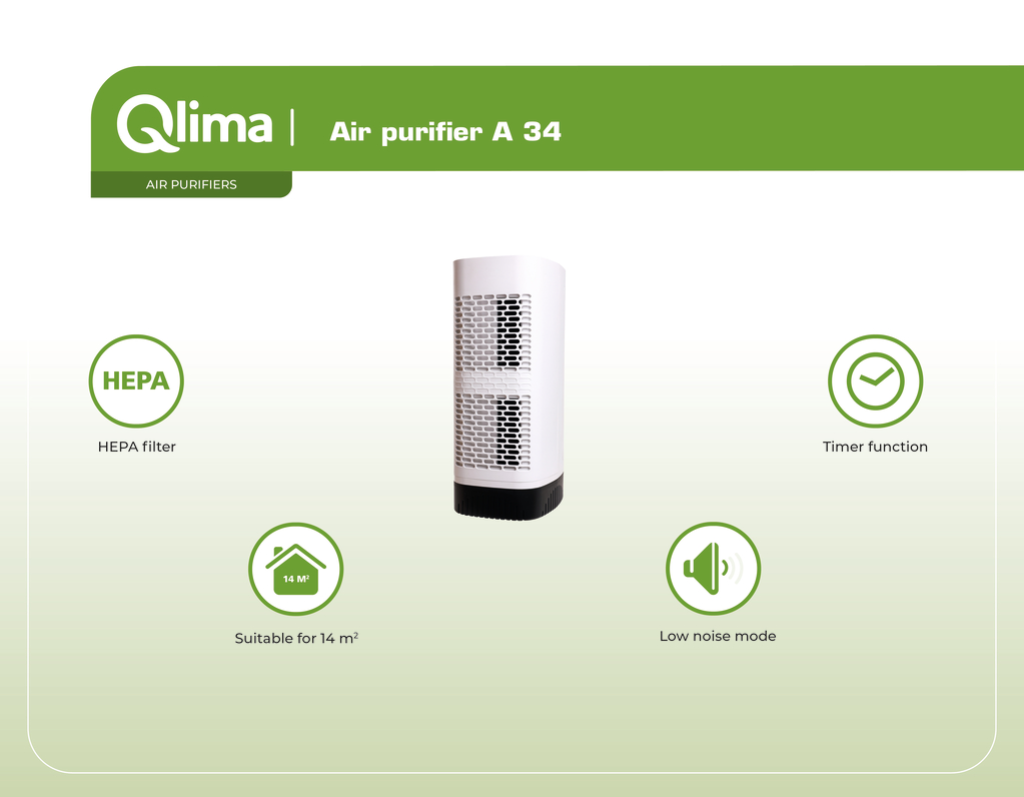 Qlima Air Purifier with True HEPA Filter