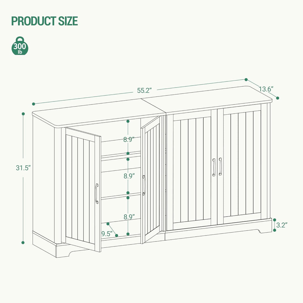 Hzuaneri Sideboard Buffet Cabinet