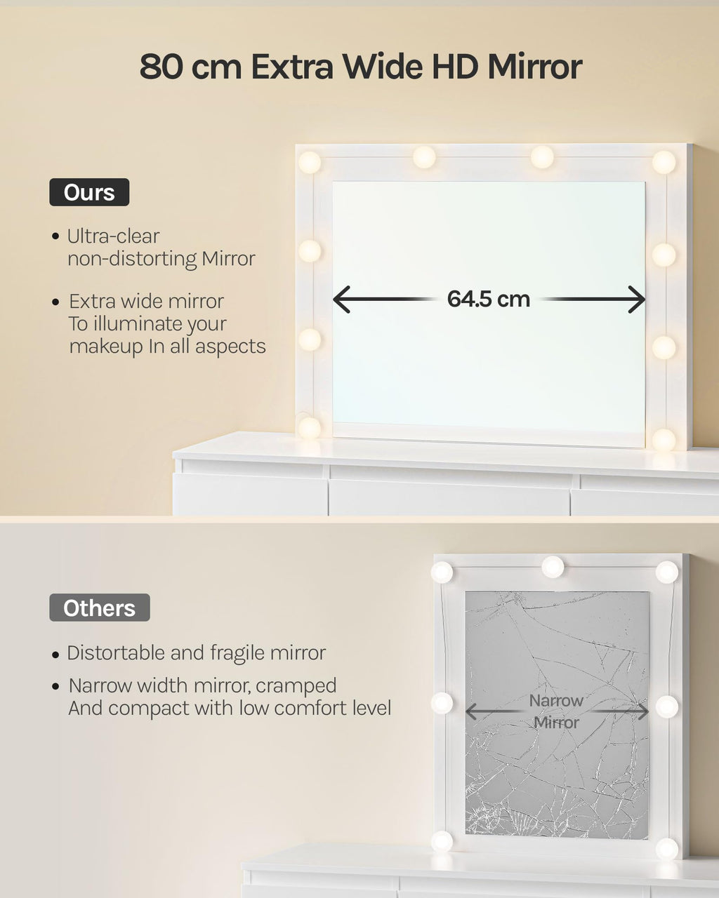 Dressing Table with LED Lights