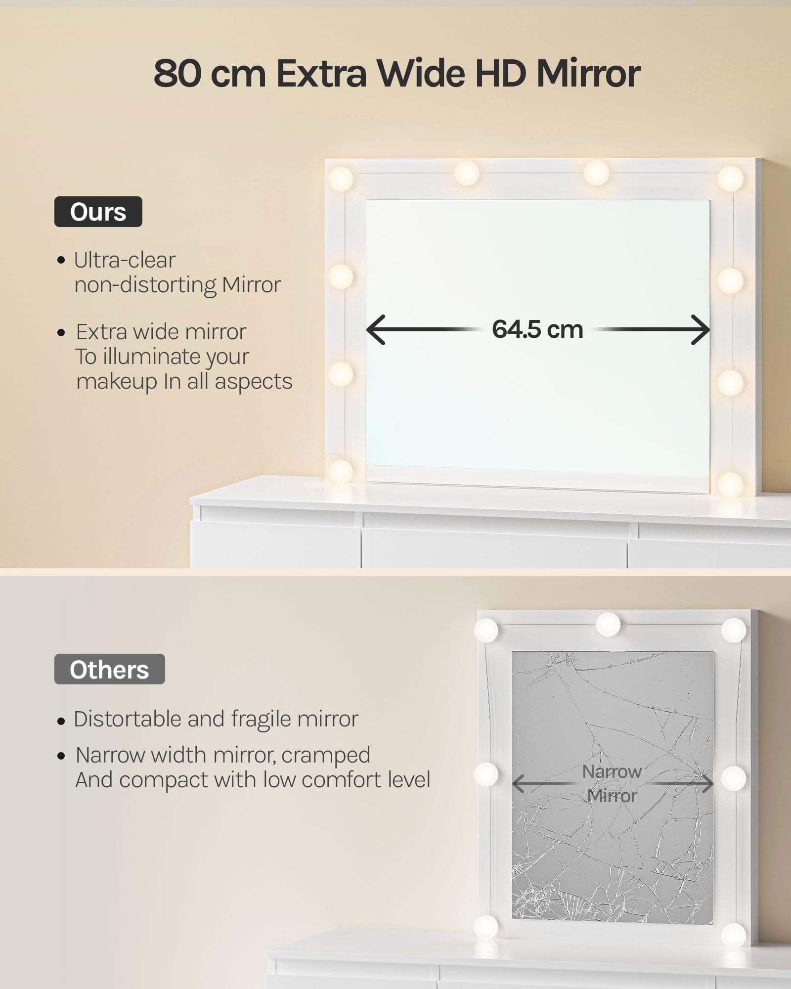 Dressing Table with LED Lights