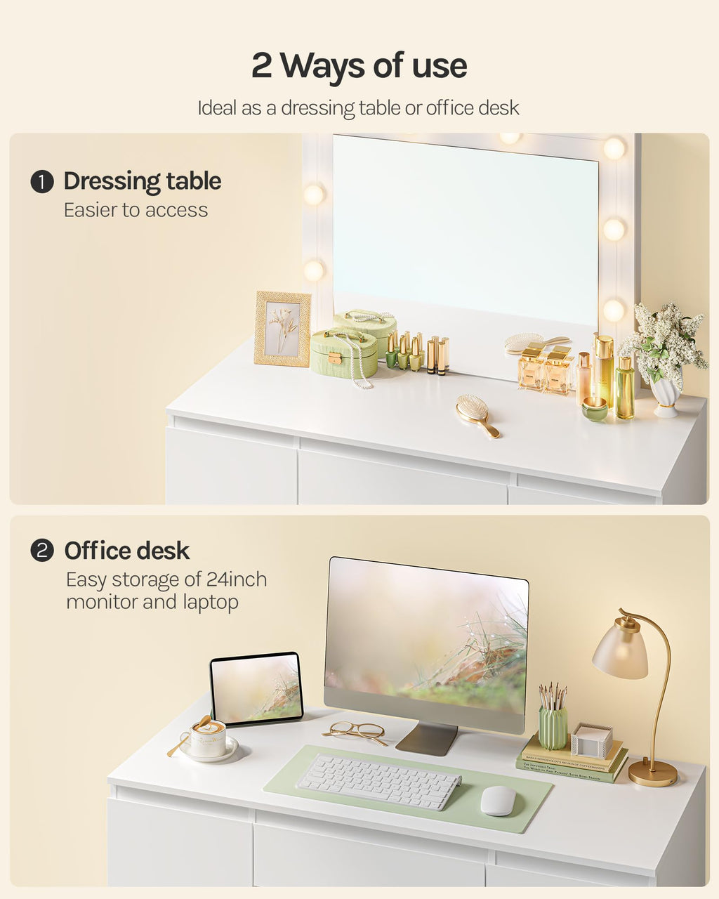 Dressing Table with LED Lights