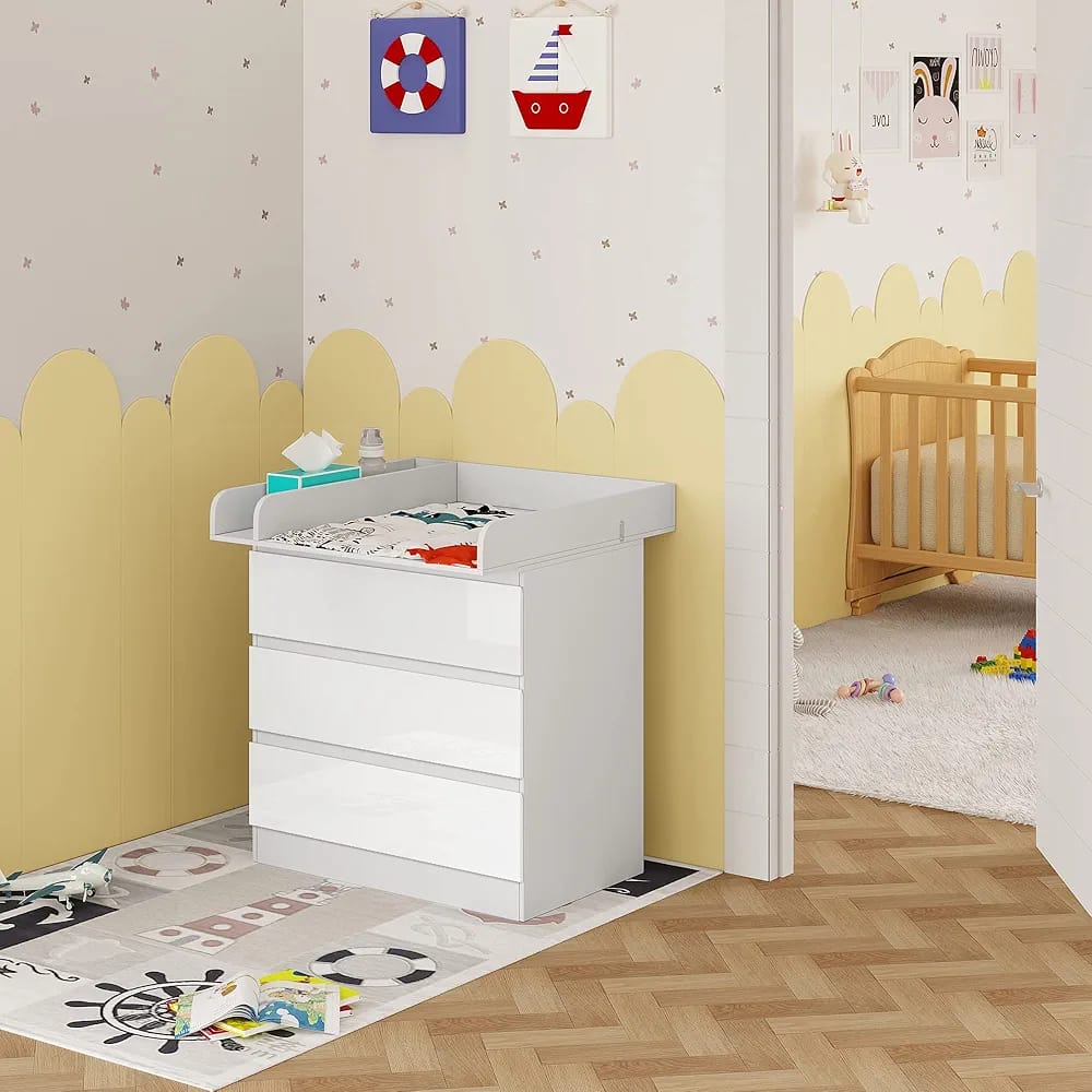 WOLTU Changing Table, Chest of 3 Drawers