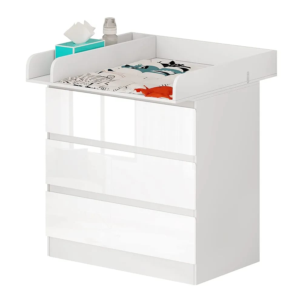 WOLTU Changing Table, Chest of 3 Drawers