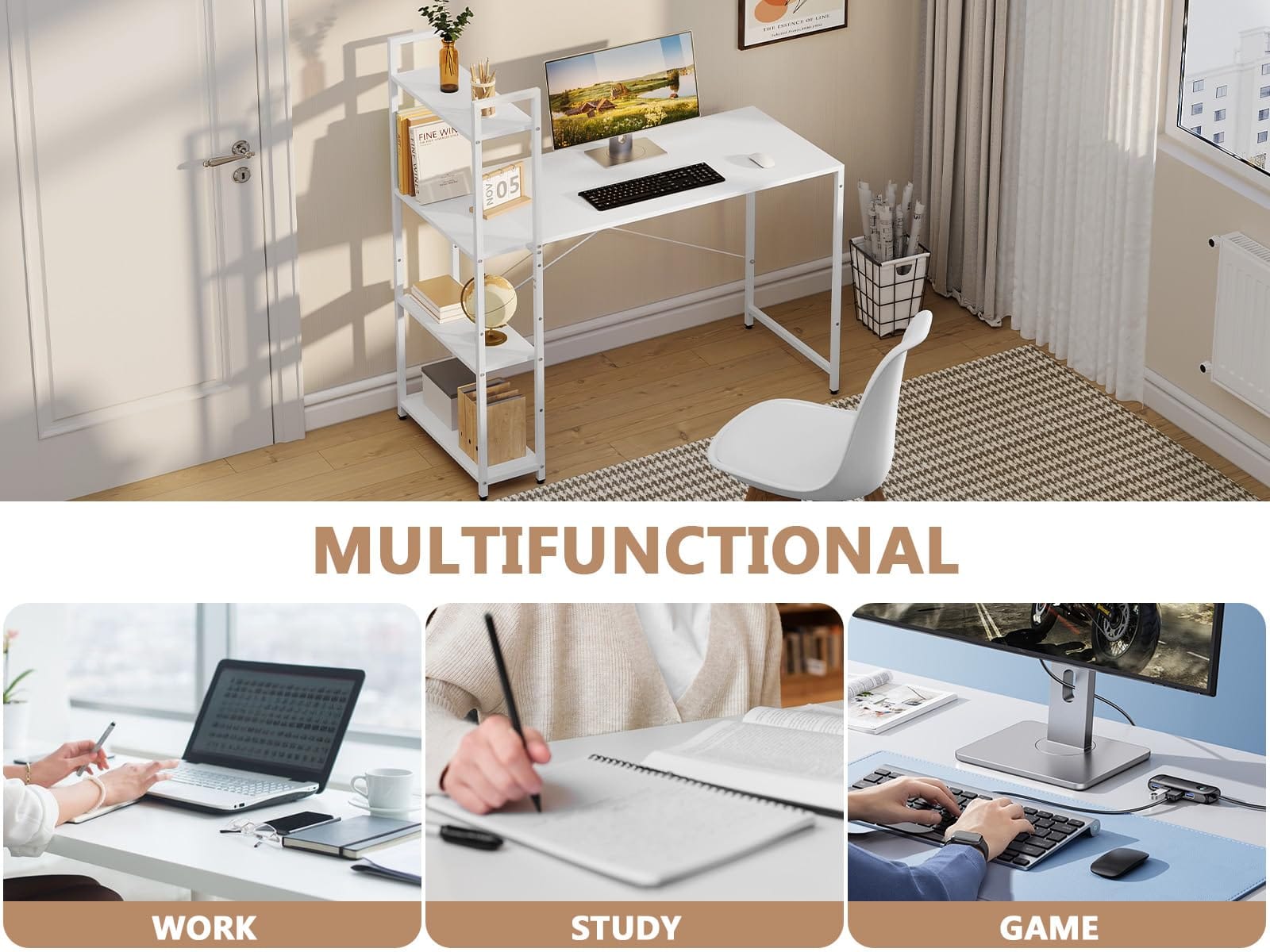 Computer Desk with Shelf