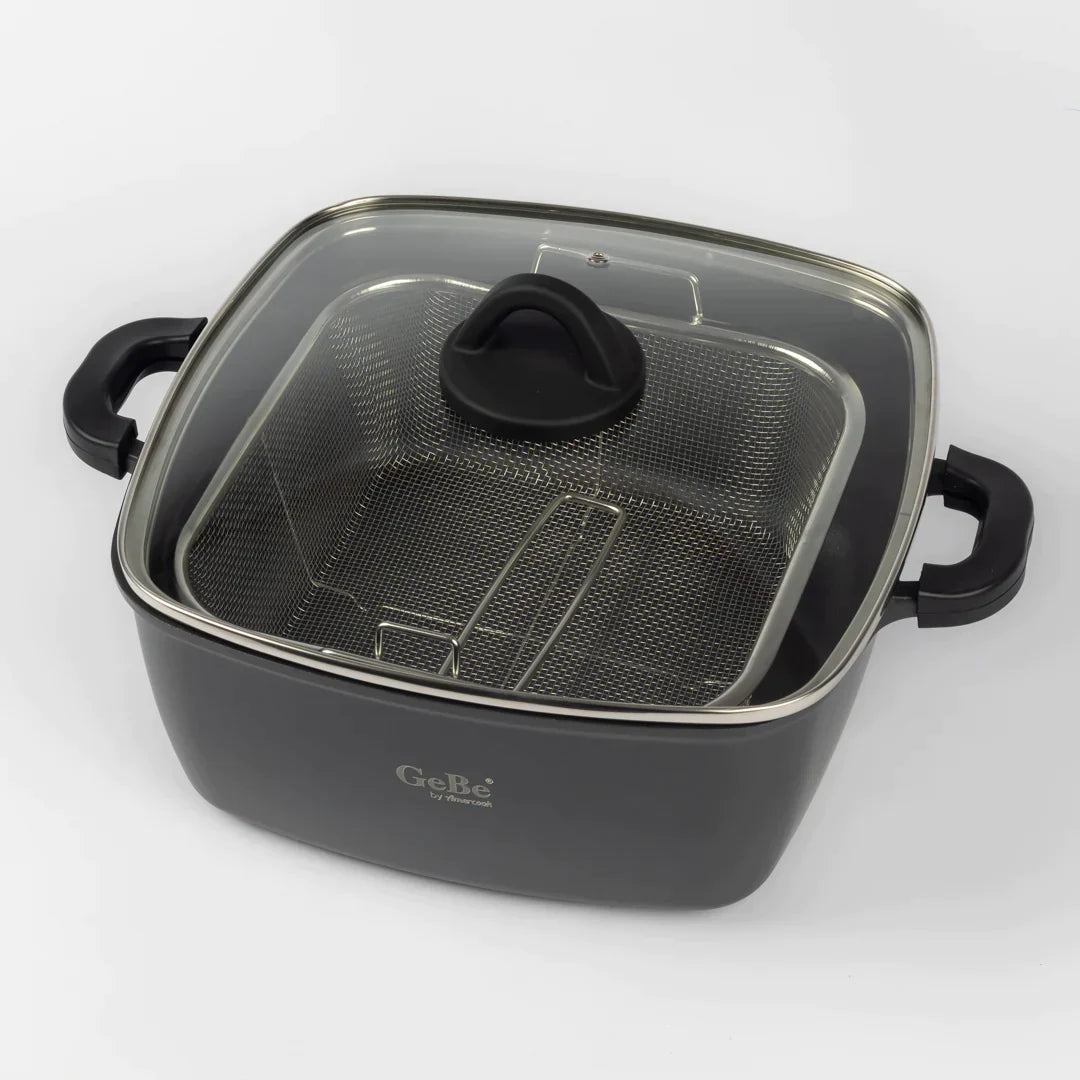 GEBE VENUS FRYER POT WLID & FRYING BASKET