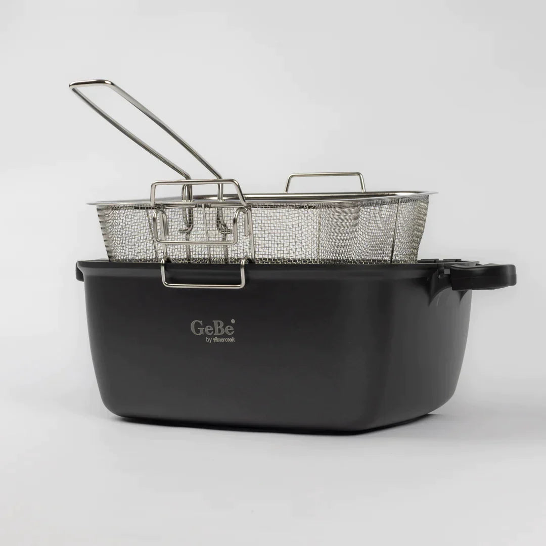 GEBE VENUS FRYER POT WLID & FRYING BASKET