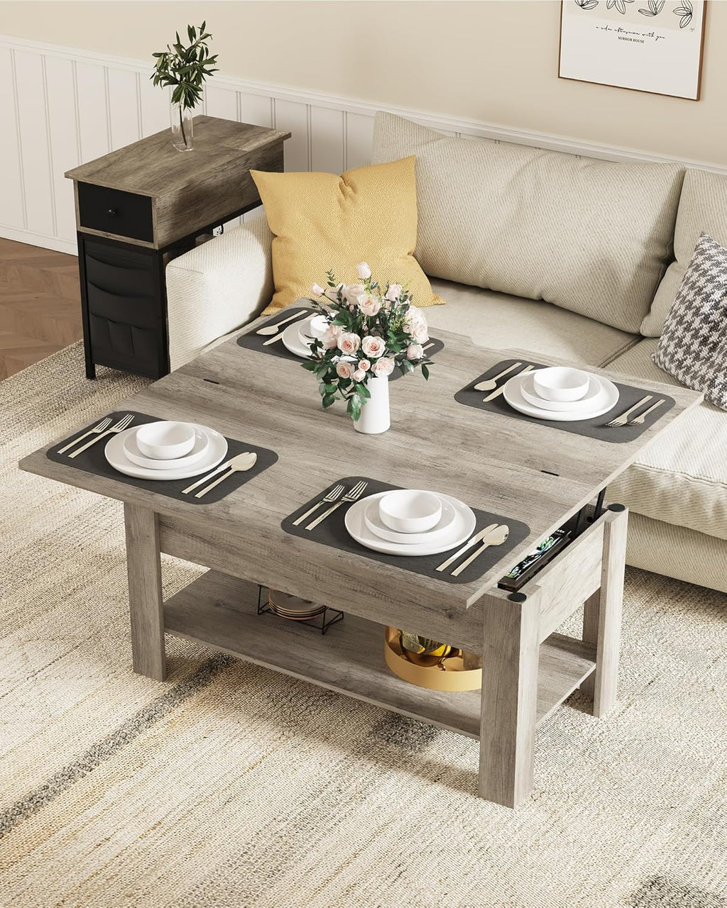 KIMENICH 3-in-1 Lift Top Coffee Table