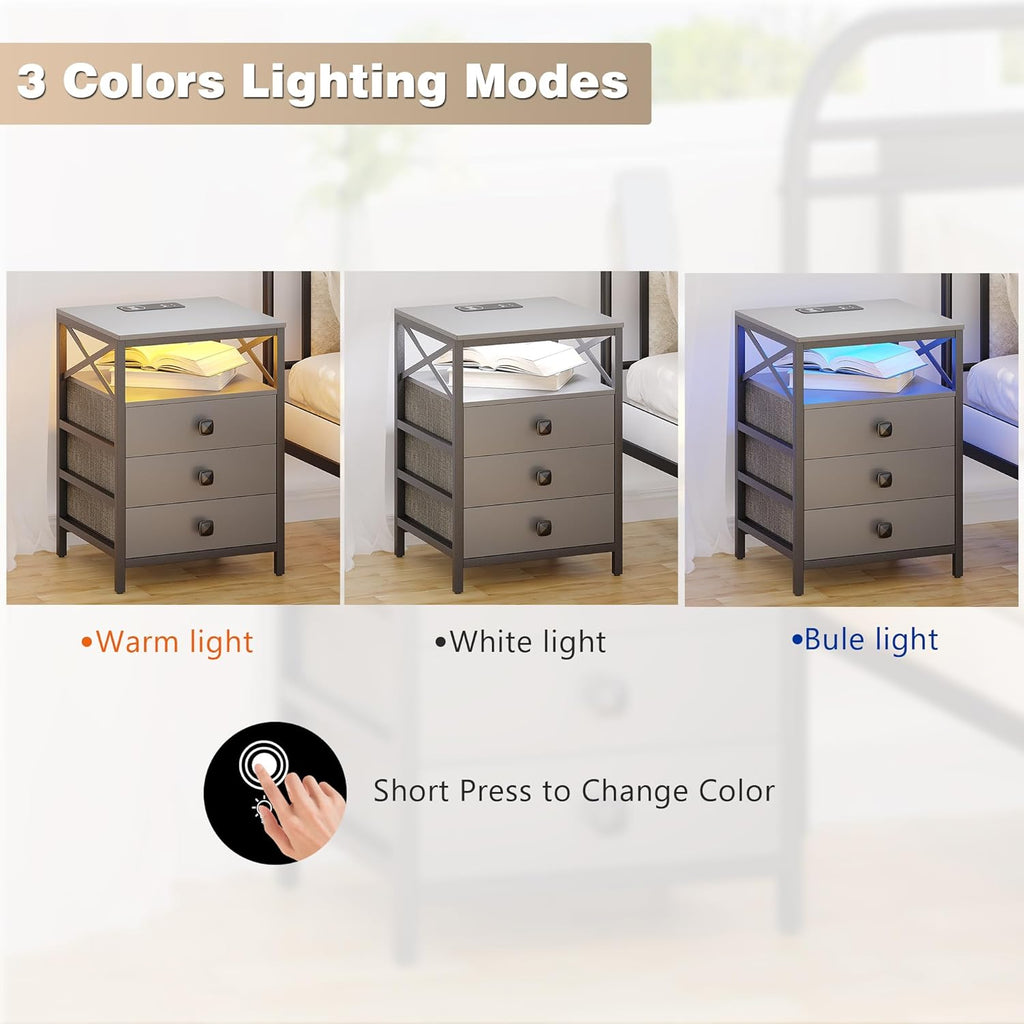 Nightstand with Wireless Charging Station1