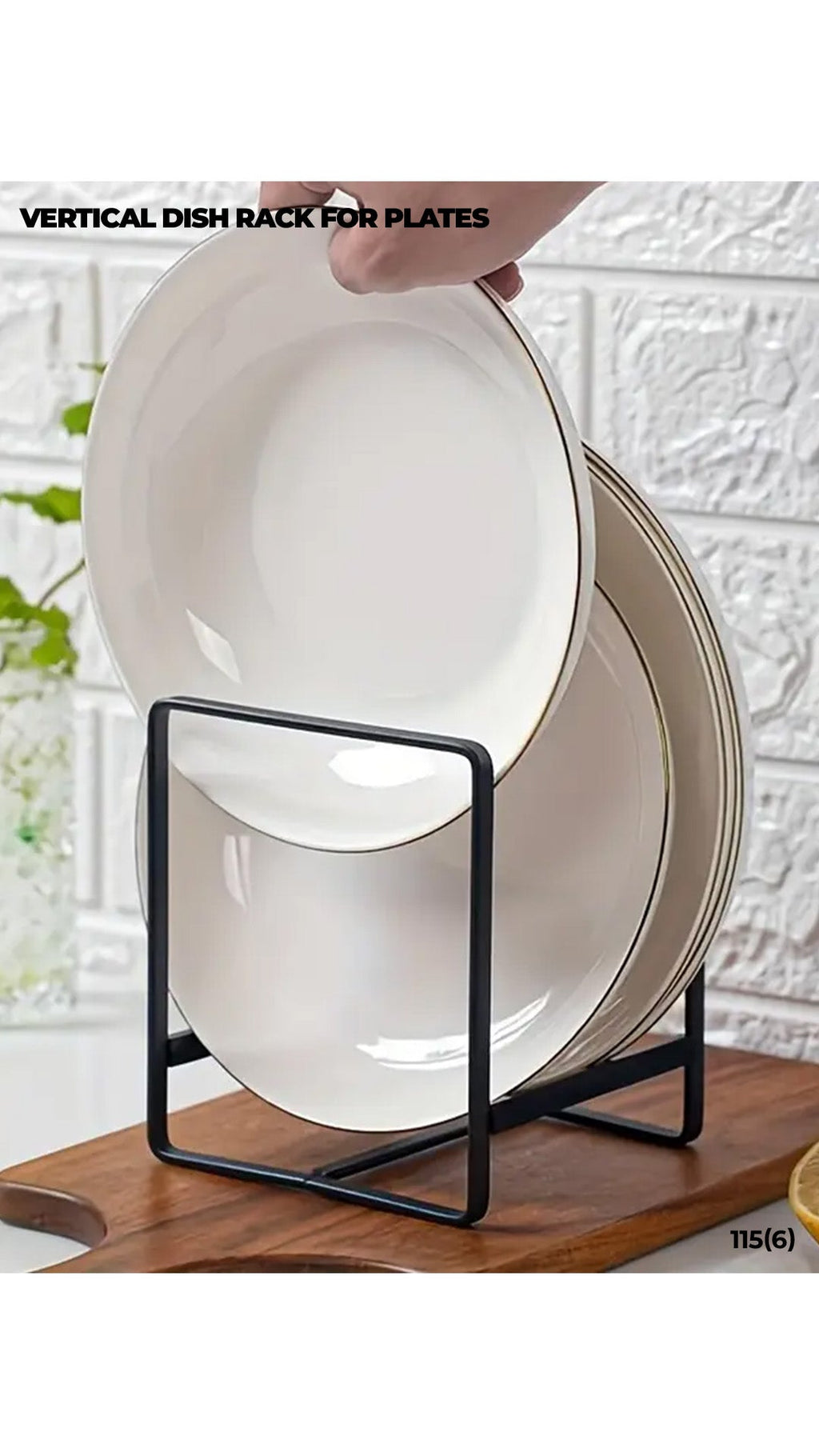vertical dish rack for plates