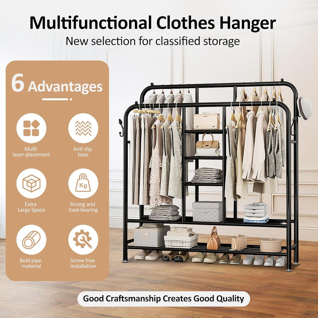 Heavy-Duty Open Wardrobe Closet