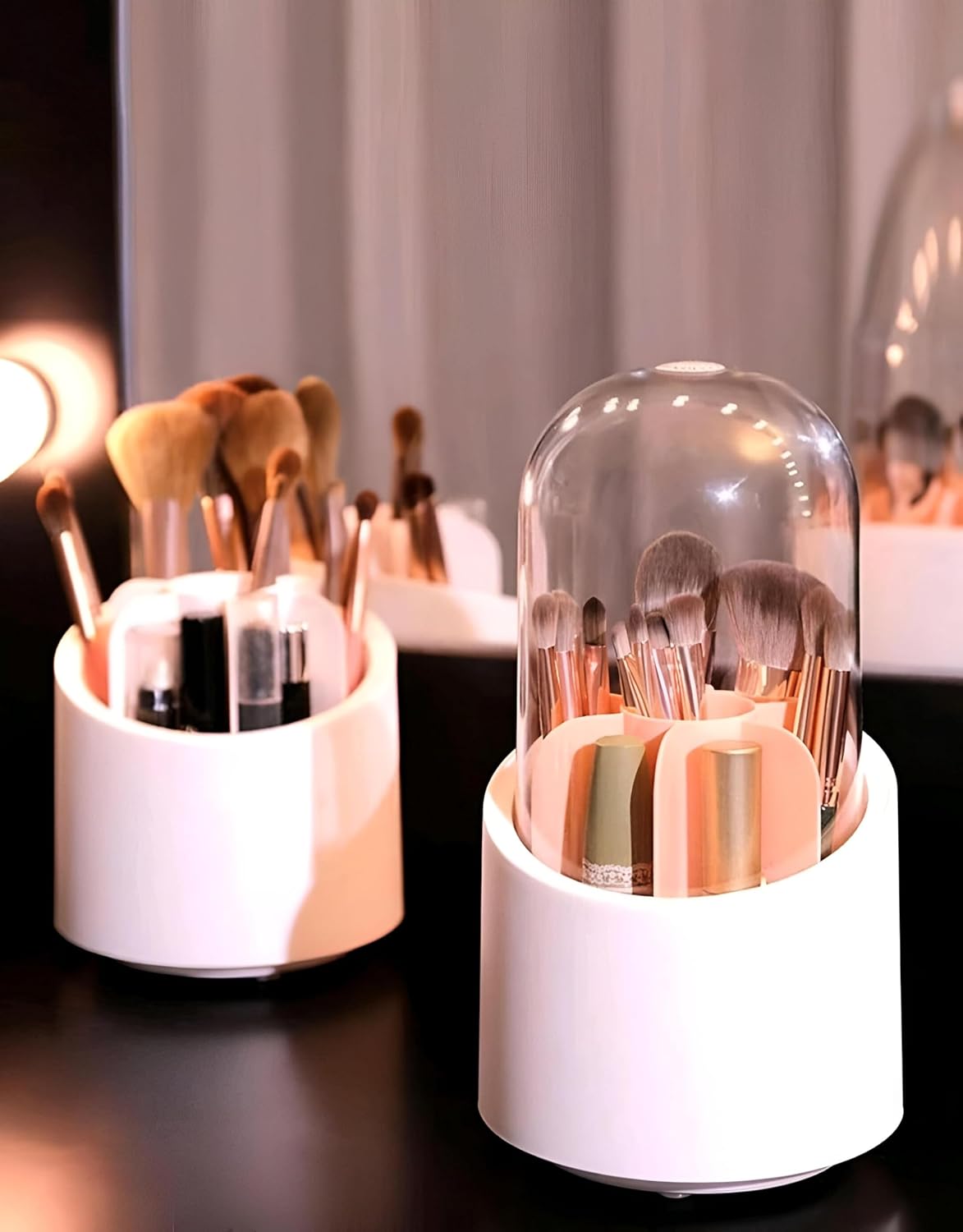 Makeup Brush Organizer with Lid