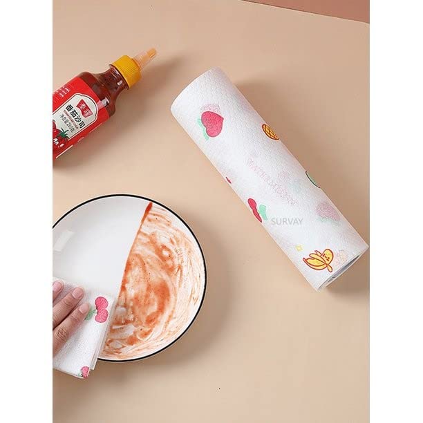 50 Sheets Roll Reusable Oil-absorbing Lazy Rag