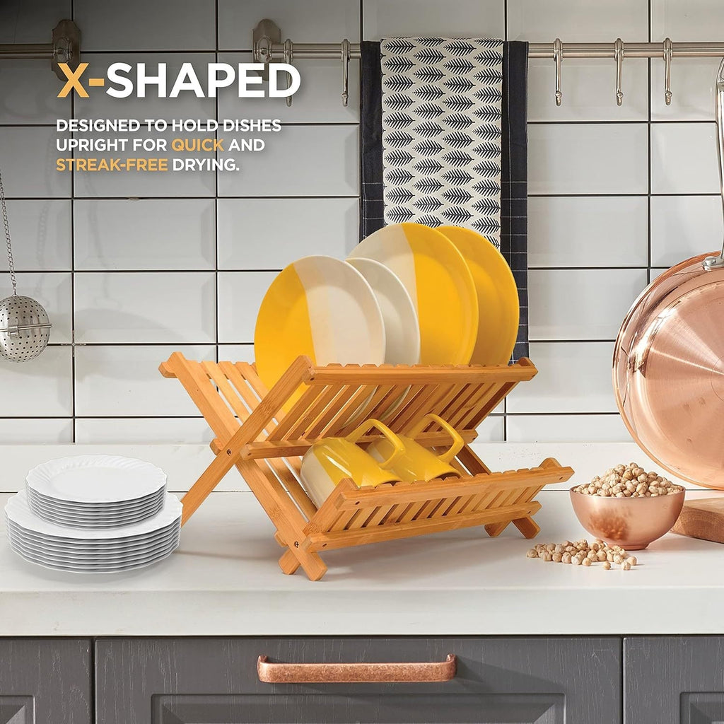 Bamboo Collapsible Dish Drying Rack