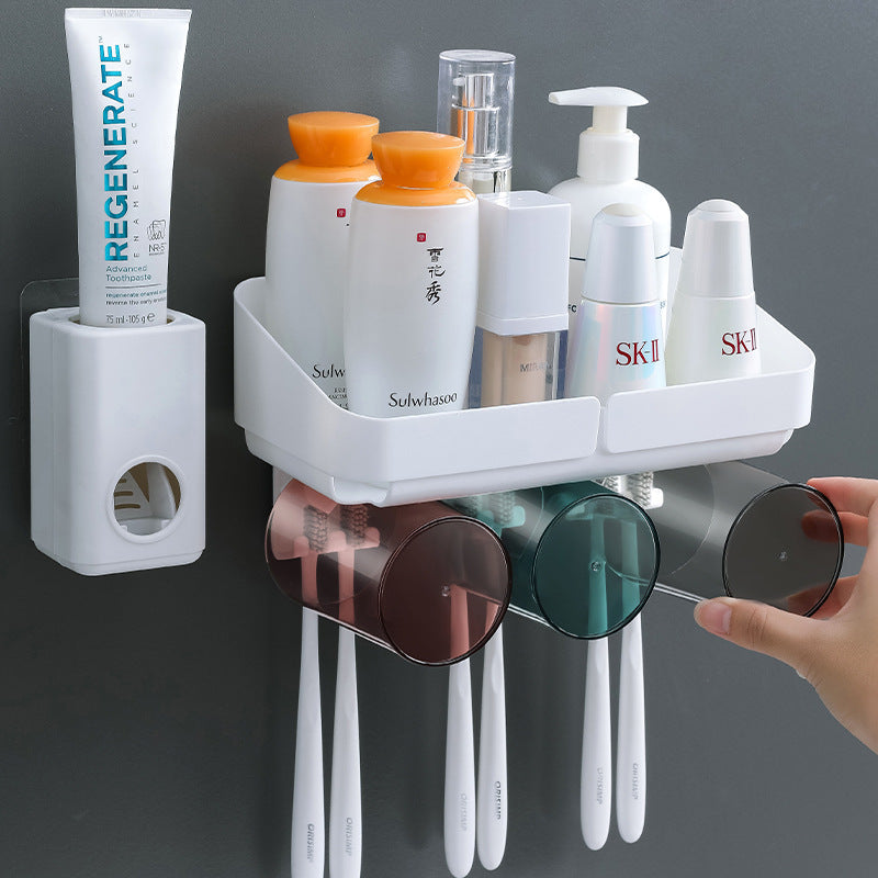 Multifunctional Wall-Mounted Bathroom Organizer