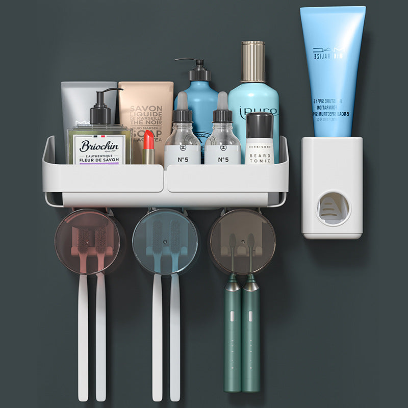Multifunctional Wall-Mounted Bathroom Organizer