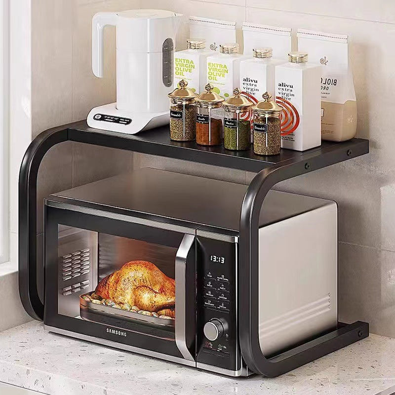 Double-Layer Microwave Oven Rack Organizer