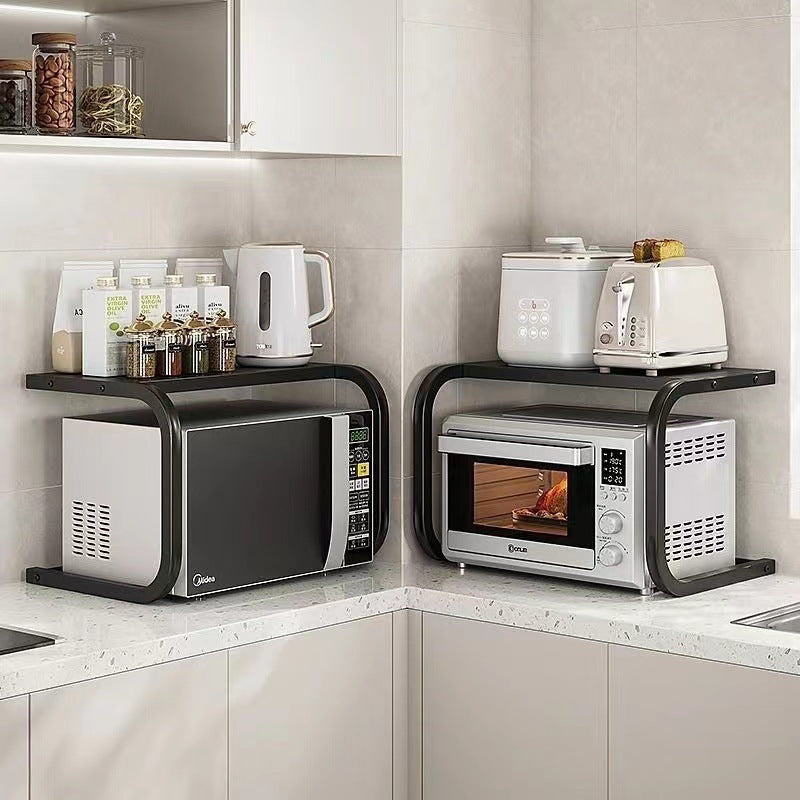 Double-Layer Microwave Oven Rack Organizer