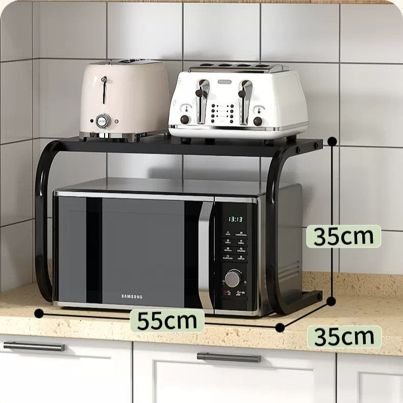 Double-Layer Microwave Oven Rack Organizer