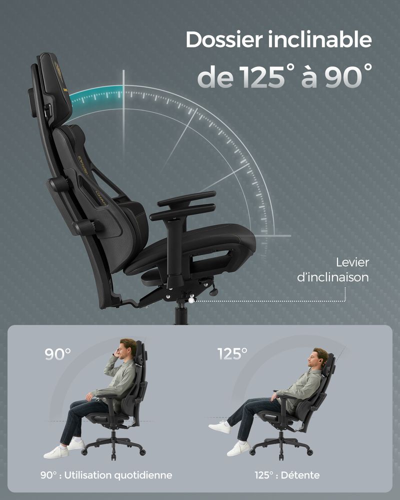 SONGMICS Adjustable Gaming Chair
