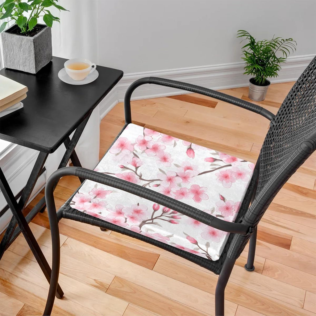 Pink Cherry Blossom Flower Chair Cushions