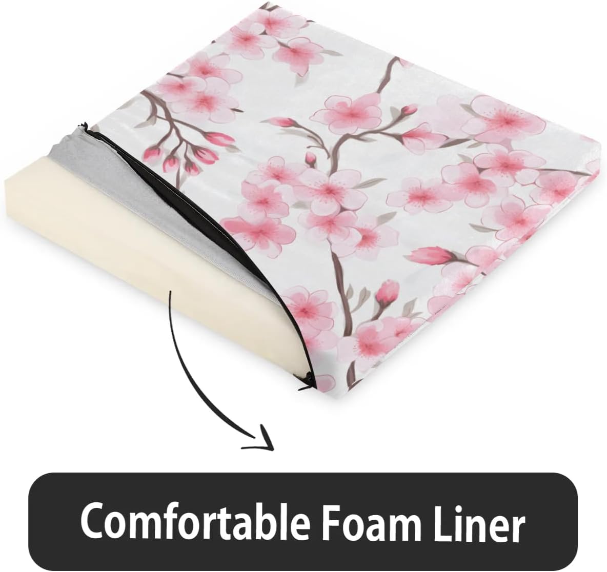 Pink Cherry Blossom Flower Chair Cushions