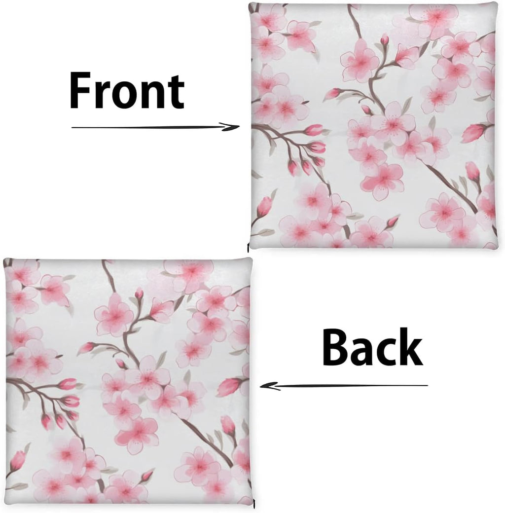 Pink Cherry Blossom Flower Chair Cushions