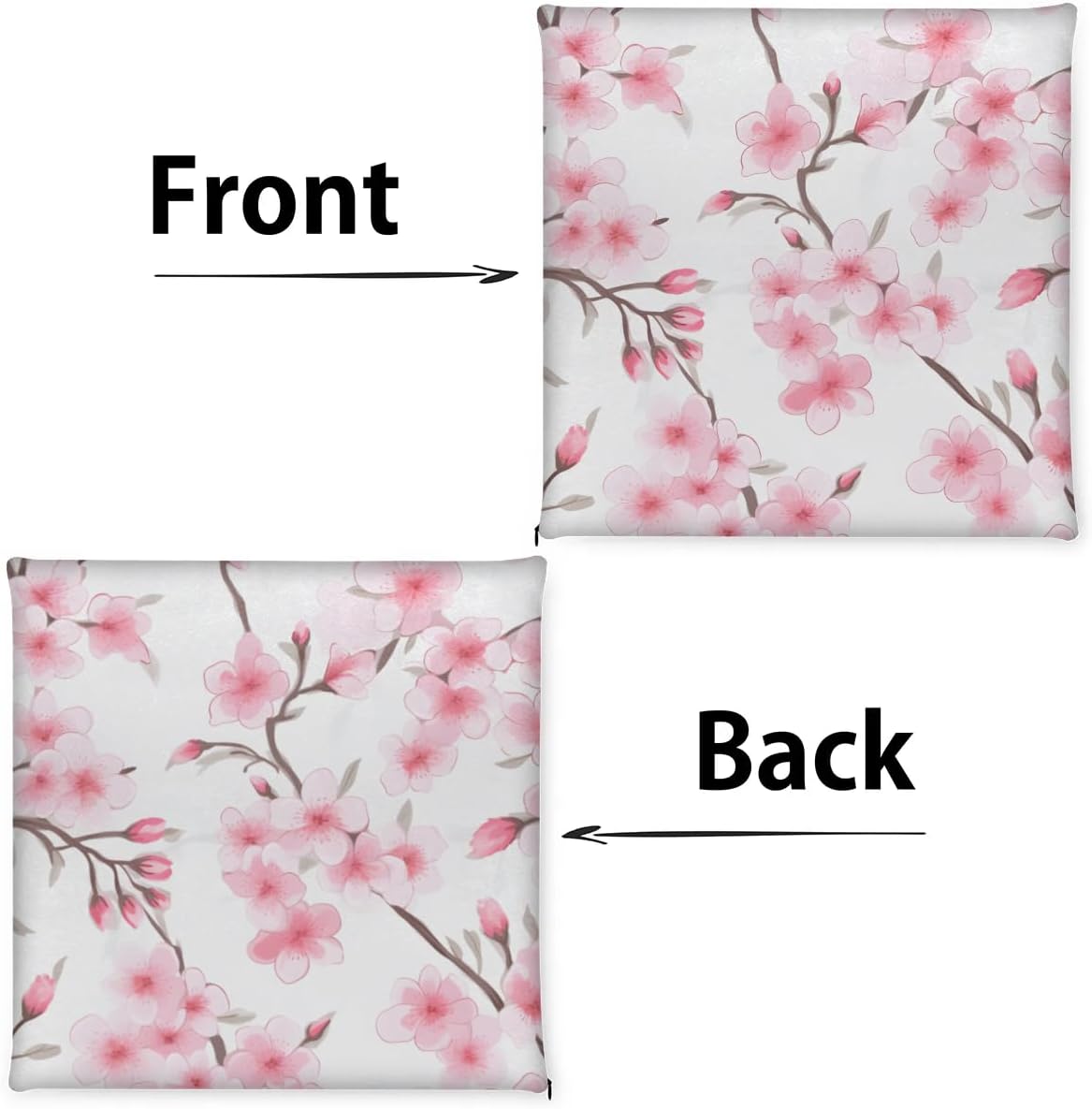 Pink Cherry Blossom Flower Chair Cushions
