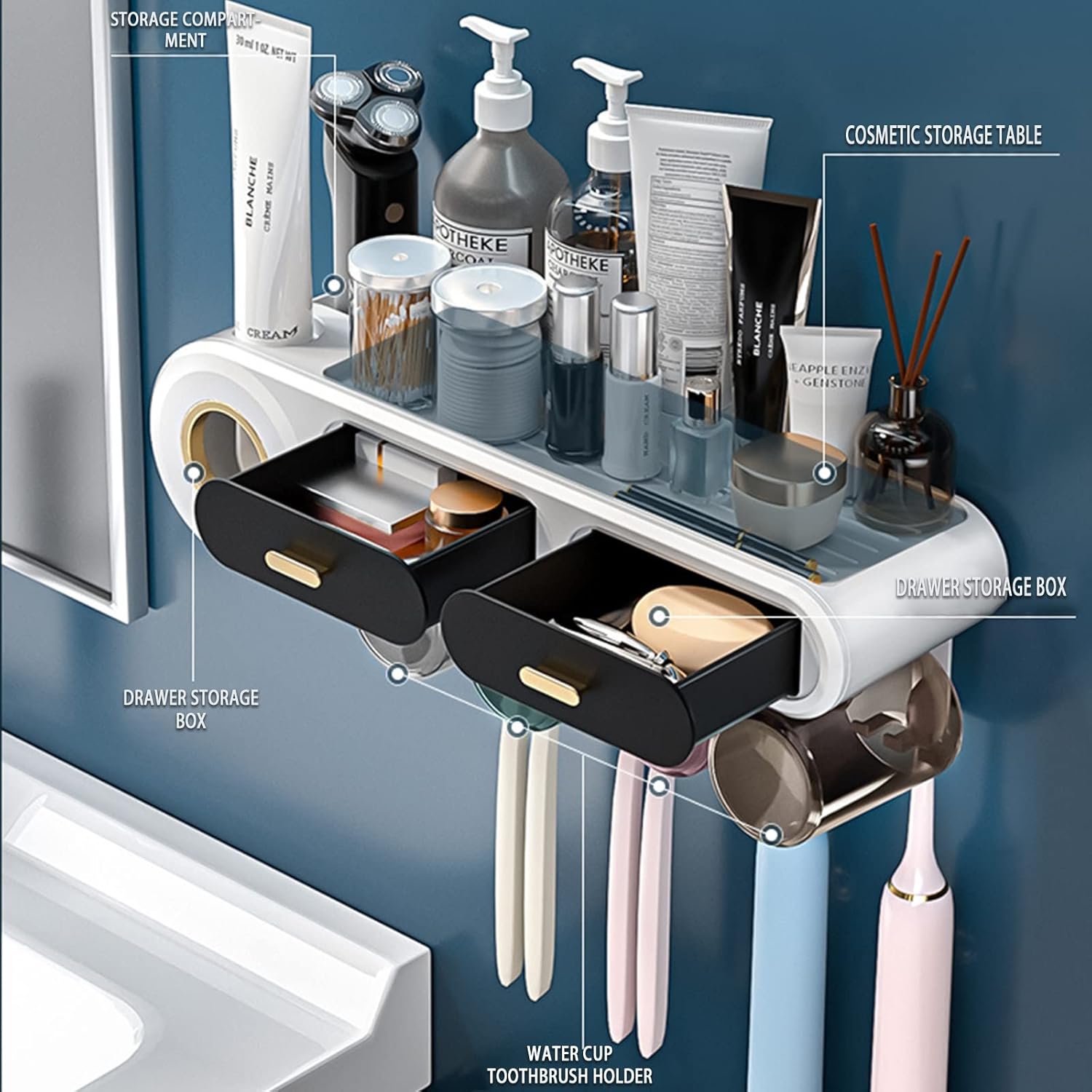 wall-mounted automatic toothpaste dispenser