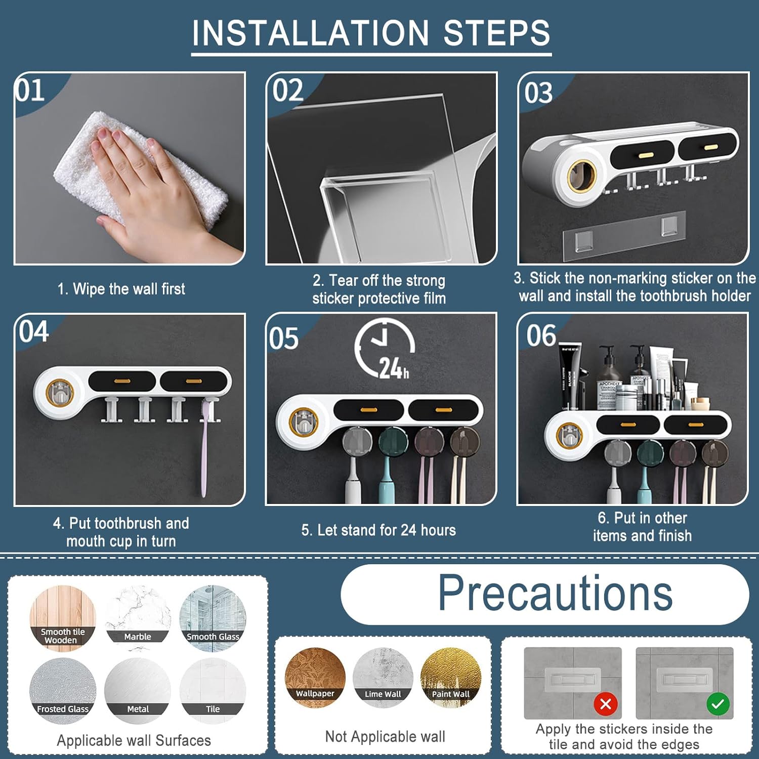 wall-mounted automatic toothpaste dispenser