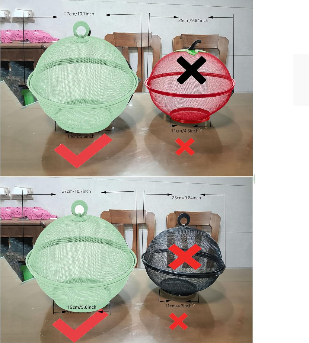 Set of 2 Fruit Basket with Lid