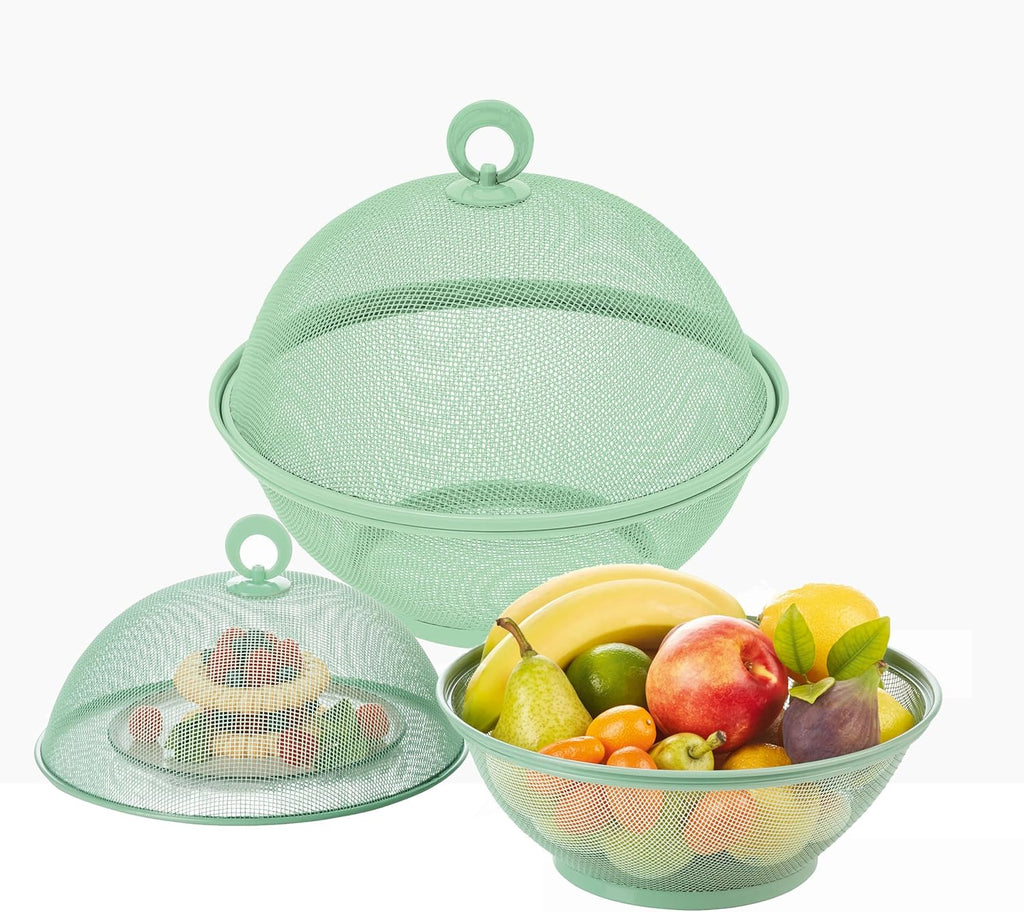 Set of 2 Fruit Basket with Lid
