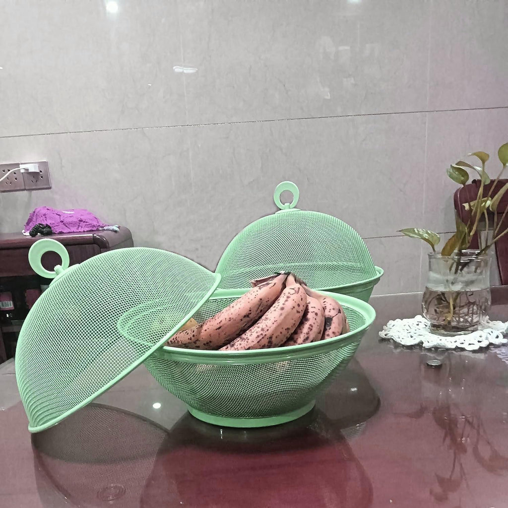 Set of 2 Fruit Basket with Lid