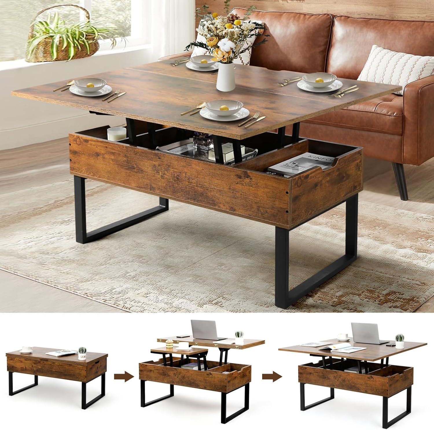 SMOOL 3 in 1 Multi-Function Top Coffee Table