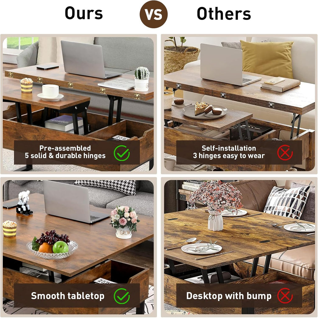 SMOOL 3 in 1 Multi-Function Top Coffee Table