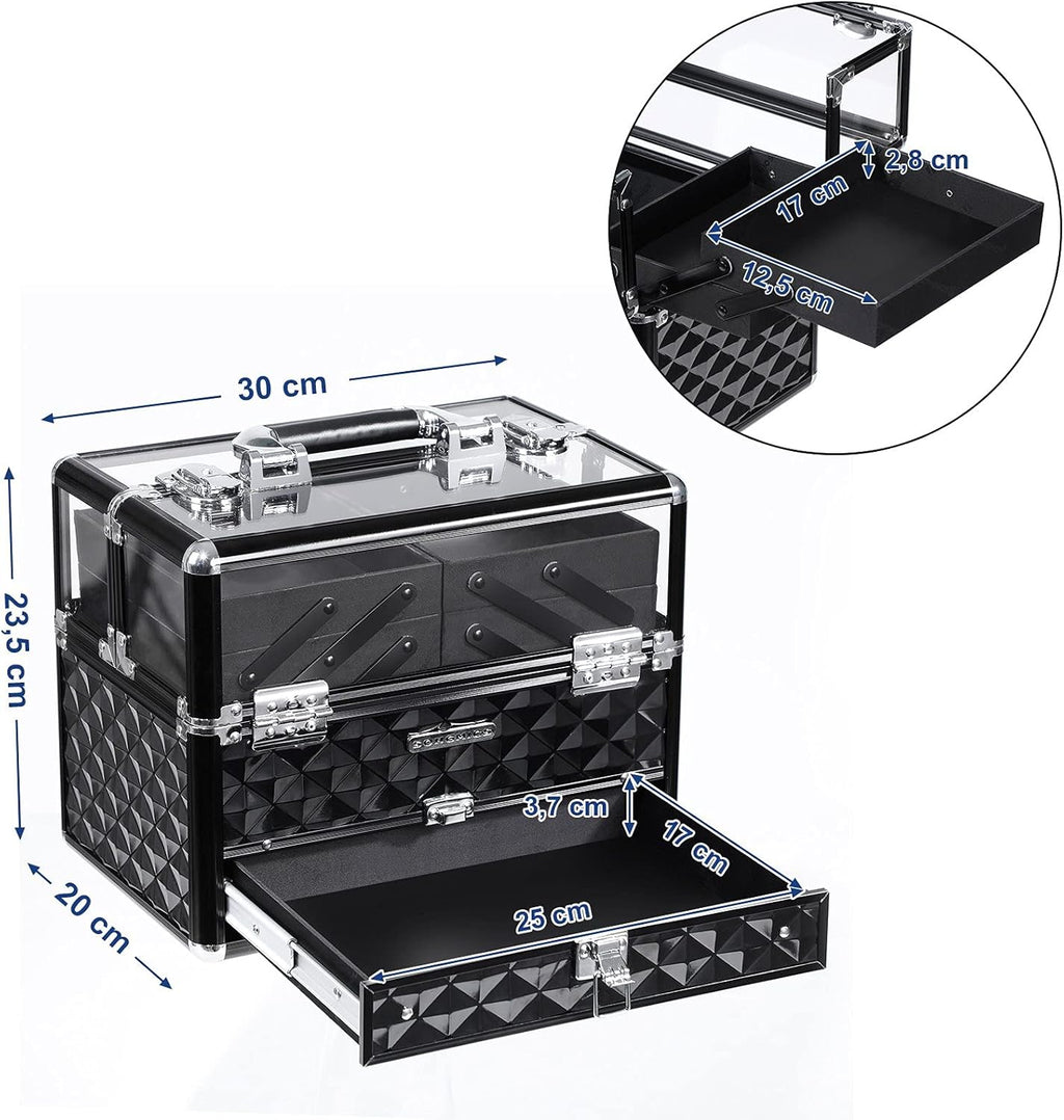 SONGMICS Deluxe Makeup Case JBC318B