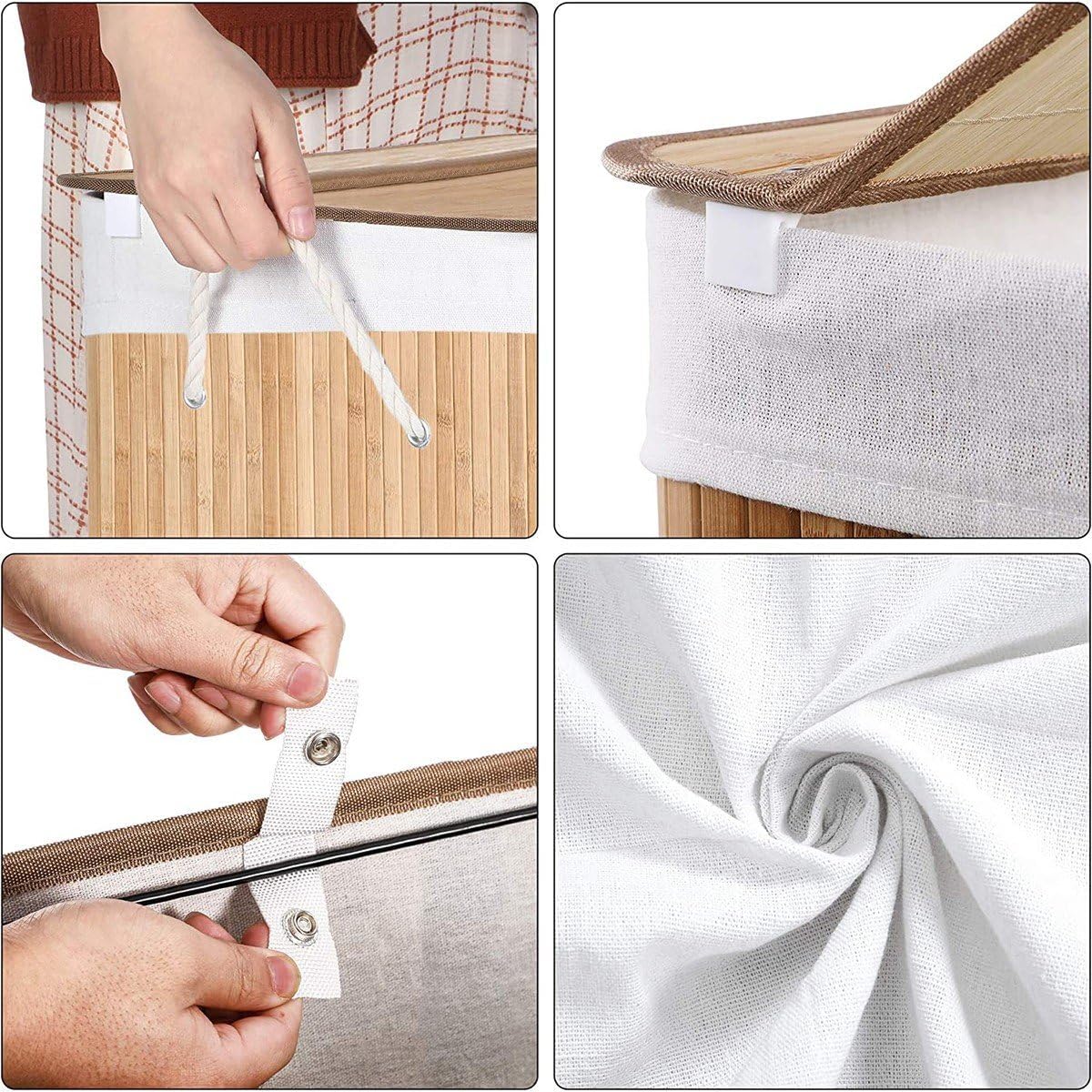 SONGMICS Bamboo Laundry Basket