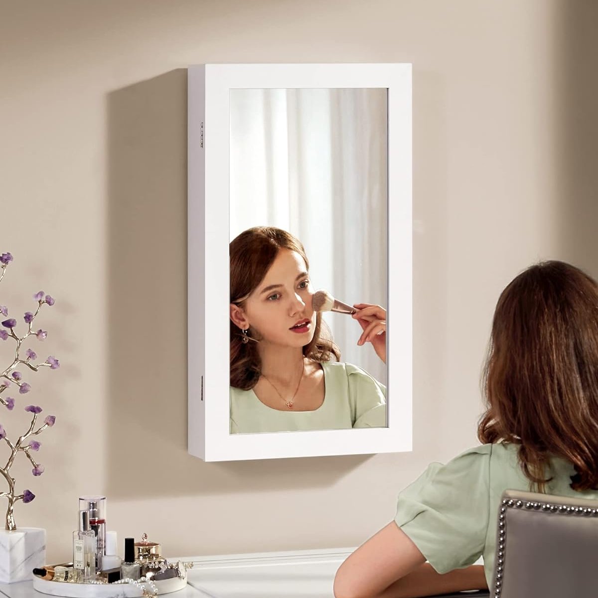 SONGMICS Wall-Mounted Jewellery Cabinet