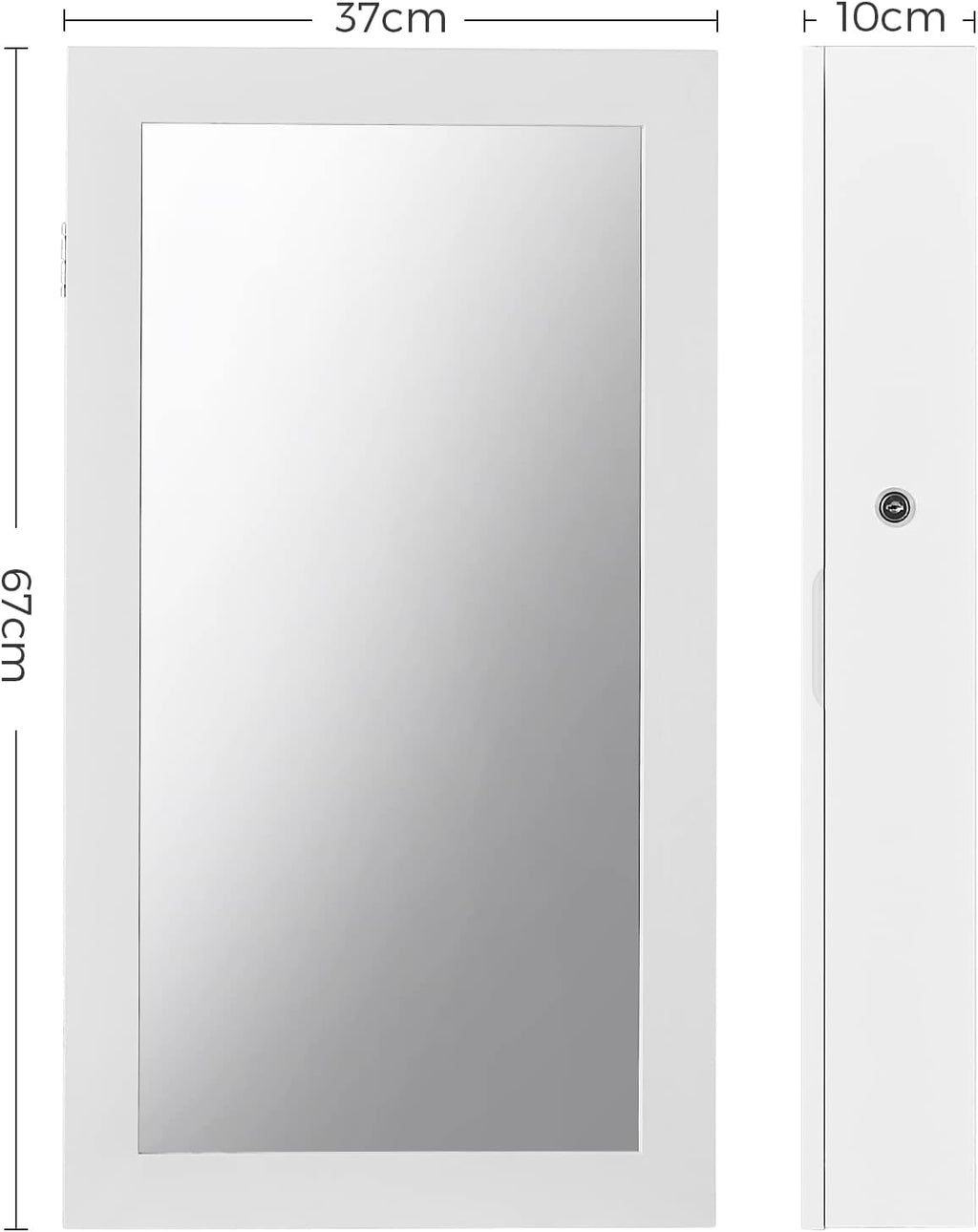 SONGMICS Wall-Mounted Jewellery Cabinet