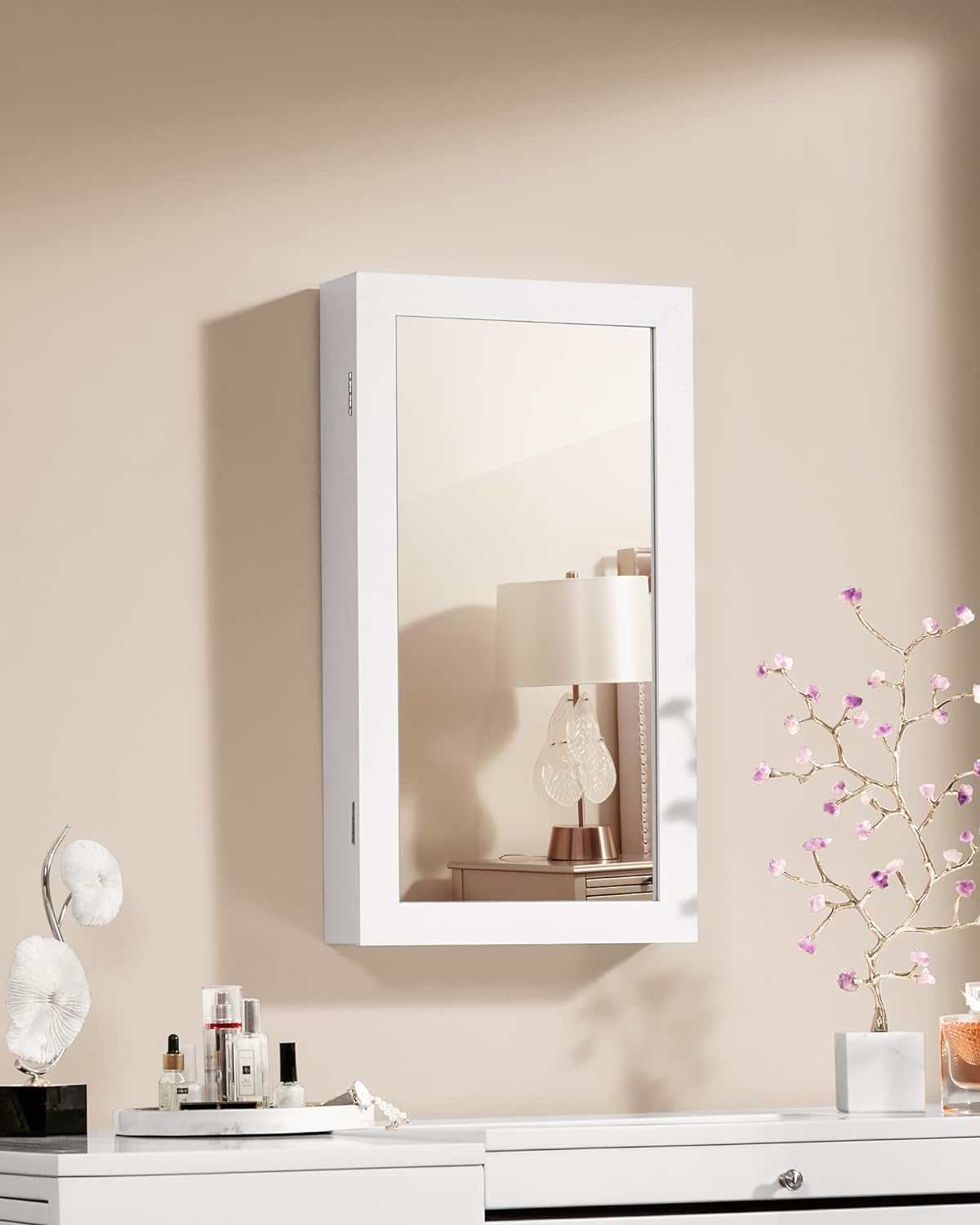 SONGMICS Wall-Mounted Jewellery Cabinet