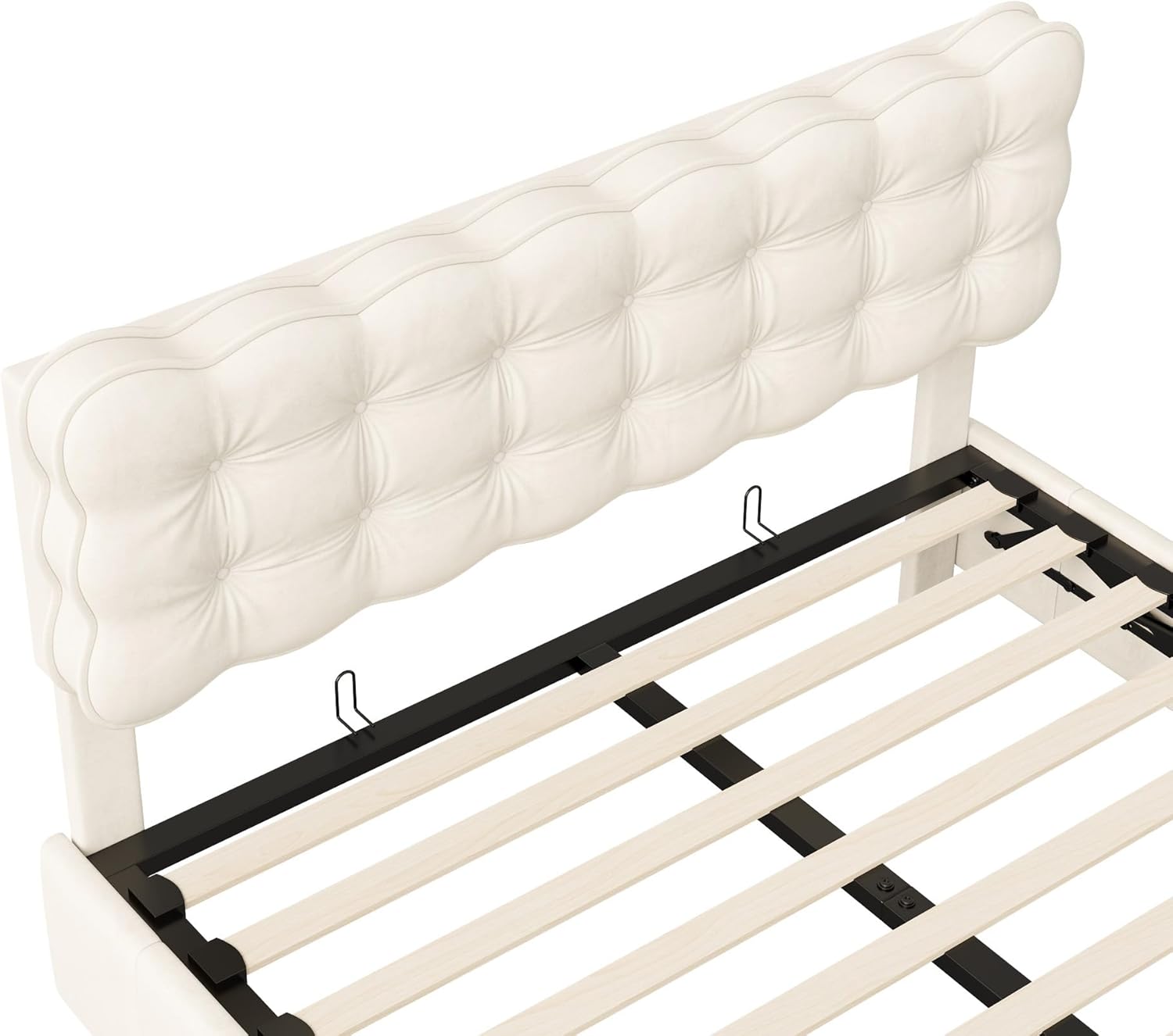 Bed with  Storage and LED Light with Automatic Sensor