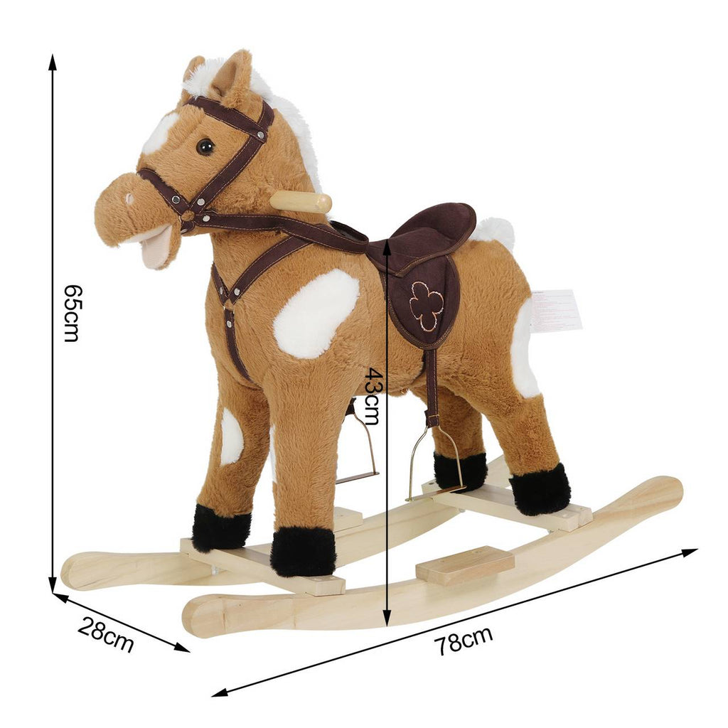 WOLTU Rocking Horse Rocking Animal Baby Toy with Animal Sounds and Handles