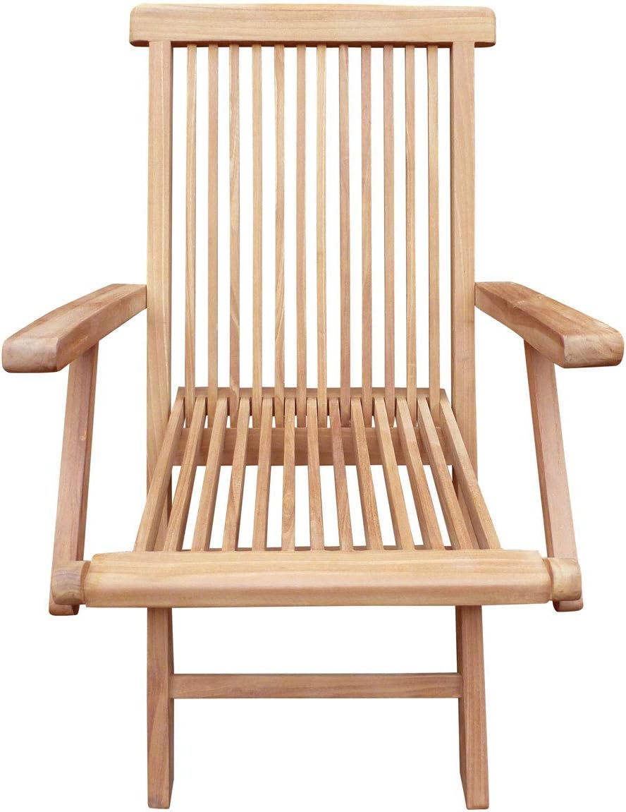 Set of 2 Solid Teak Wood Folding Chair