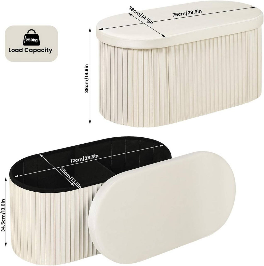 WOLTU Footstool with Storage