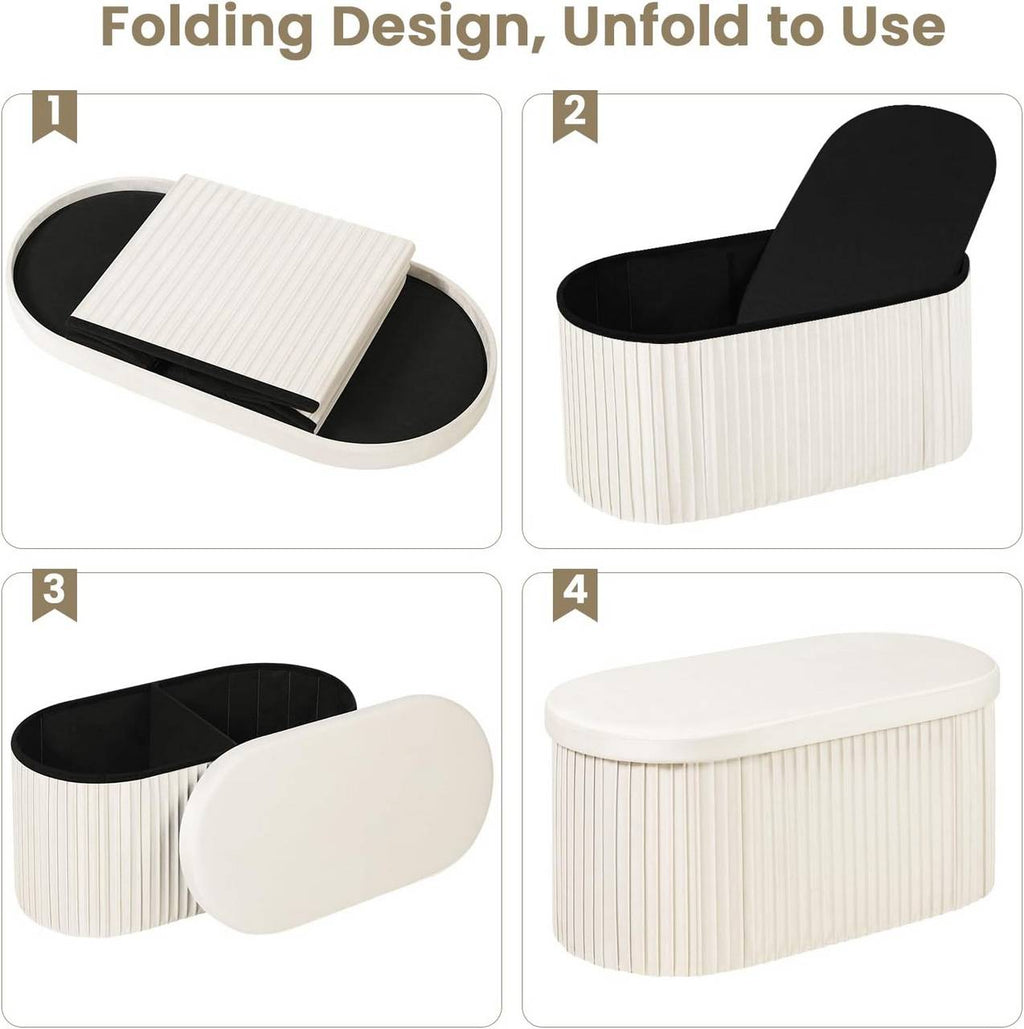 WOLTU Footstool with Storage