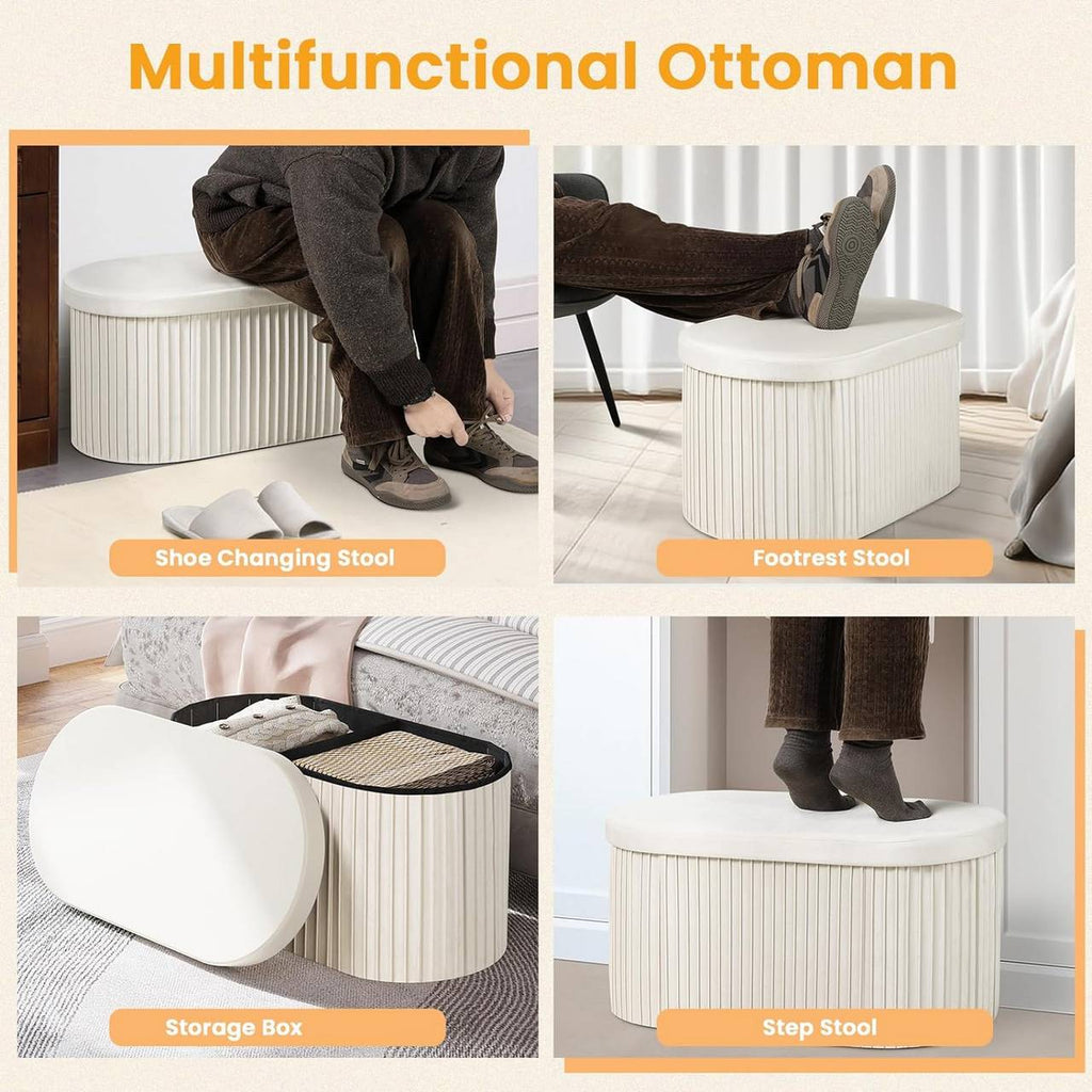 WOLTU Footstool with Storage